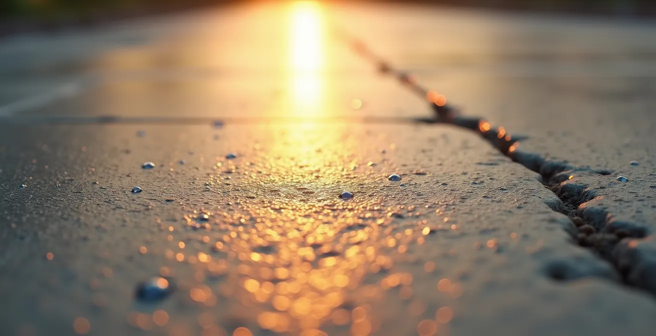 Gros plan sur texture de béton ciré avec finition satinée