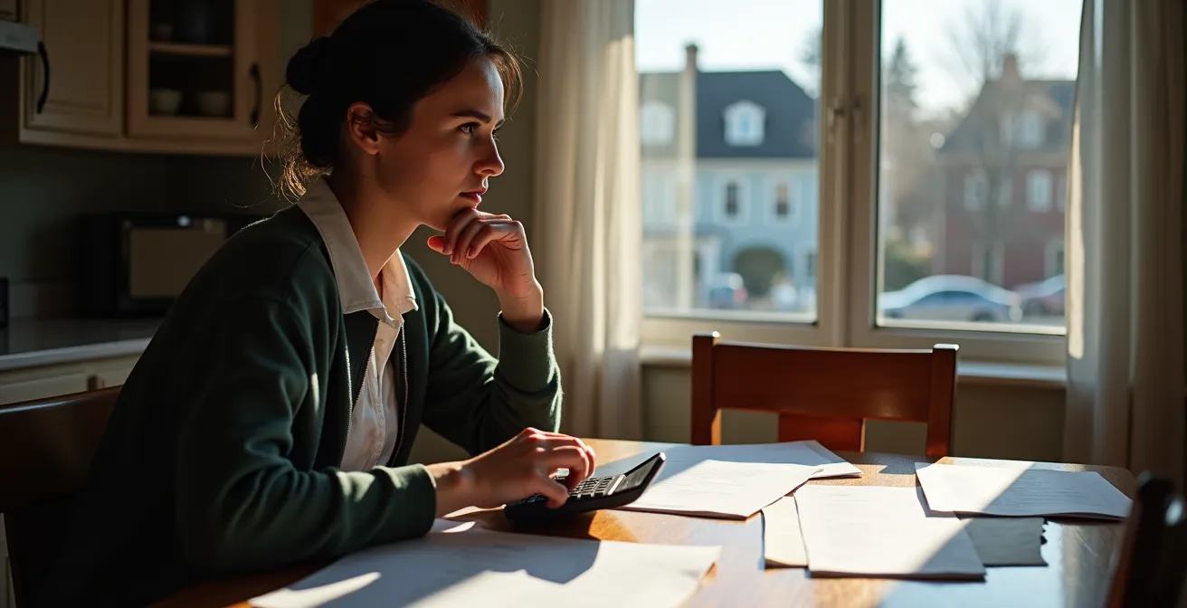 Balance équilibrée représentant le choix entre taux fixe et variable