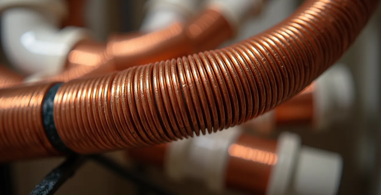 Système de récupération de chaleur installé sur tuyauterie de drainage